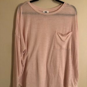 Light Pink Old Navy Long-Sleeve Blouse